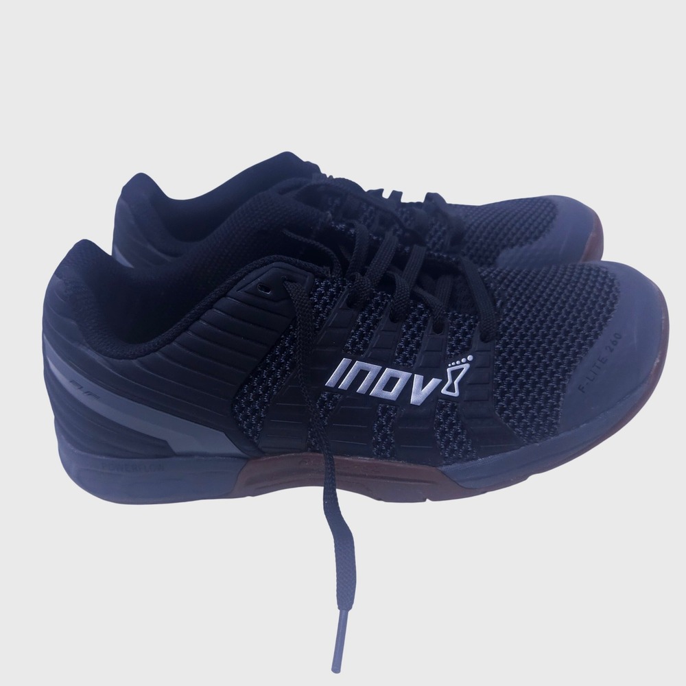Inov-8 F-Lite 260 Knit Mens Training Shoes Black Gum CrossFit Sneakers 6.5